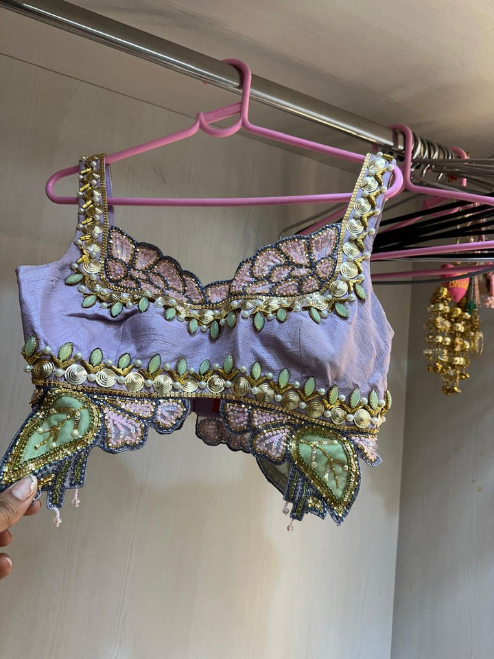 Papa Don’t Preach Lavender Embroidered Sharara Set