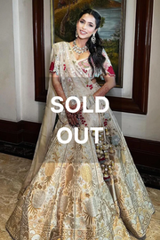 Gazal Gupta ivory banarasi lehenga