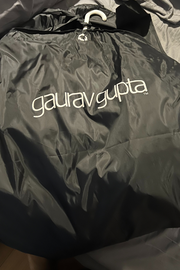 GAURAV GUPTA Black Sequins One Shoulder Gown Saree