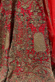 Dolly J red bridal lehenga