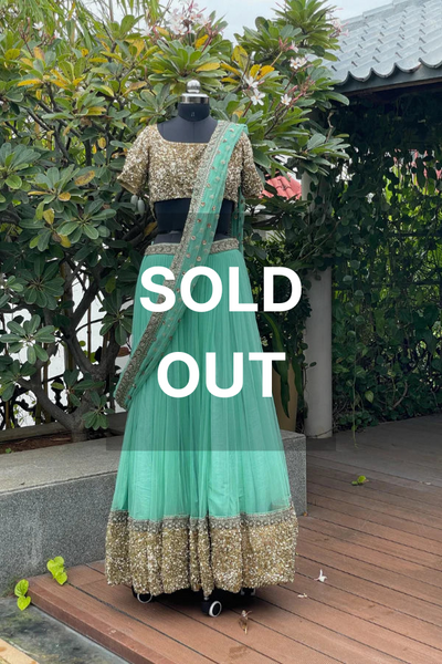 Sabyasachi Sea Green Lehenga set