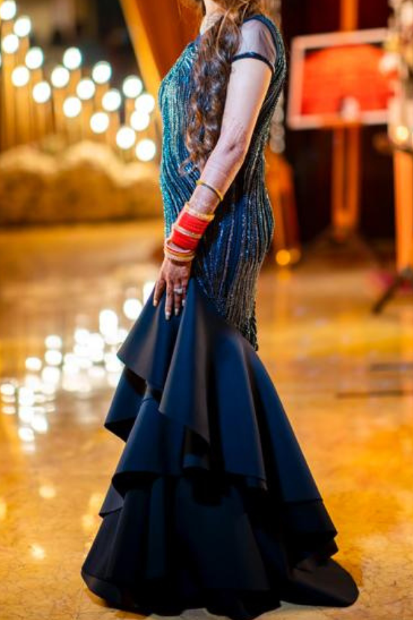 Gaurav Gupta Blue embellished gown – Kuro