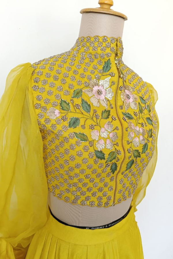 Yellow Floral lehenga set