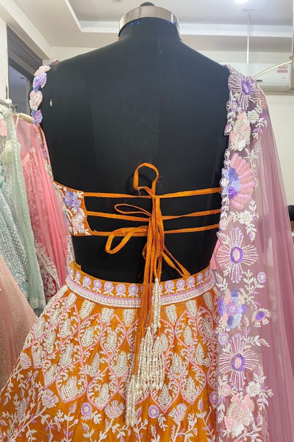 Rianta's Marigold embroidered lehenga set