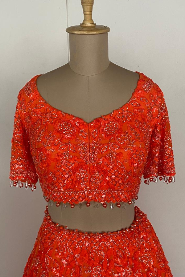 Saffron Glaze lehenga set