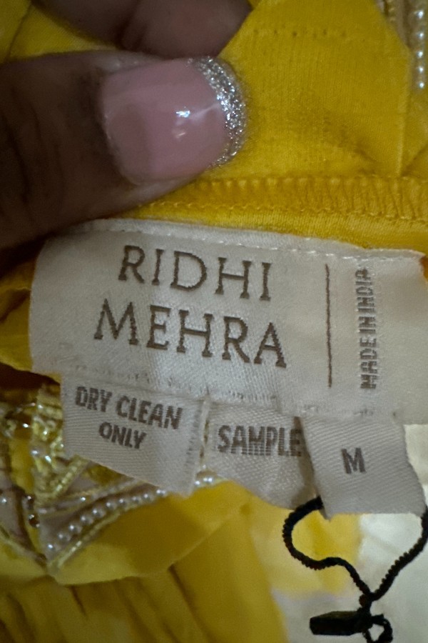 Ridhi Mehra yellow lehenga & cape set