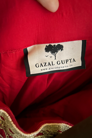 Gazal Gupta RED PEACOCK SCENARY LEHENGA