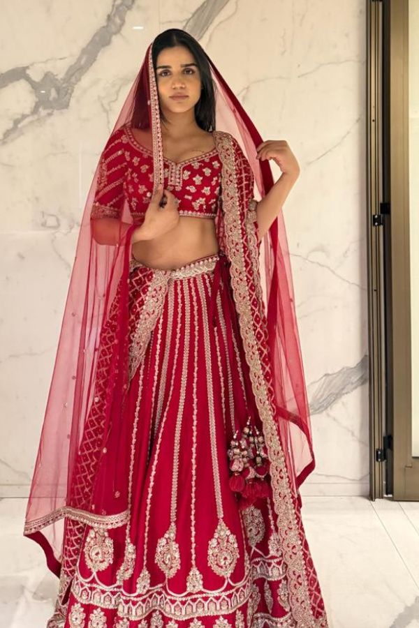 CRIMSON RED BRIDAL LEHENGA SET