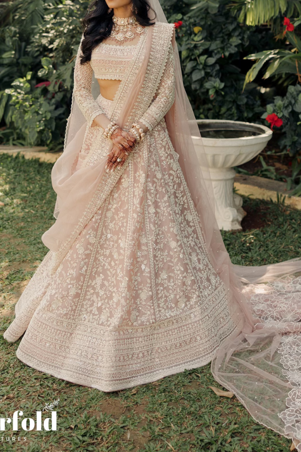 Anushree Reddy pink embroidered lehenga set