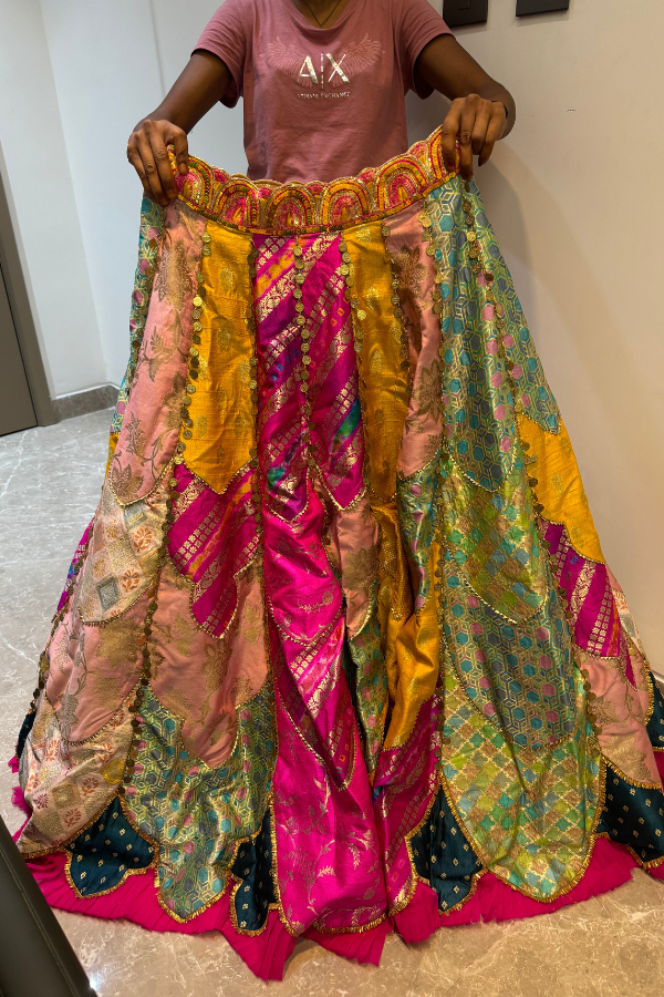 Liz Paul mosaic lehenga