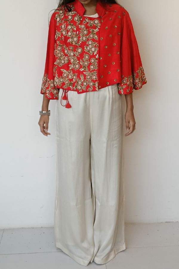 Ruby red jumpsuit set