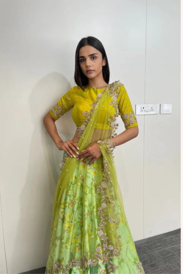 Mustard Floral lehenga set