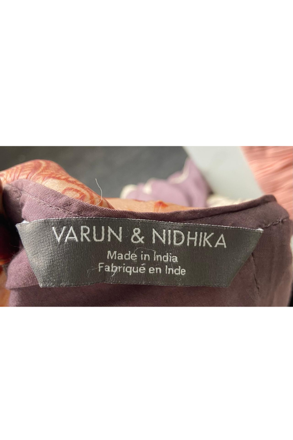 Varun & Nidhika Mauve embroidered midi dress