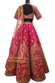 SULAKSHANA MONGA Red bridal kalidar lehenga set