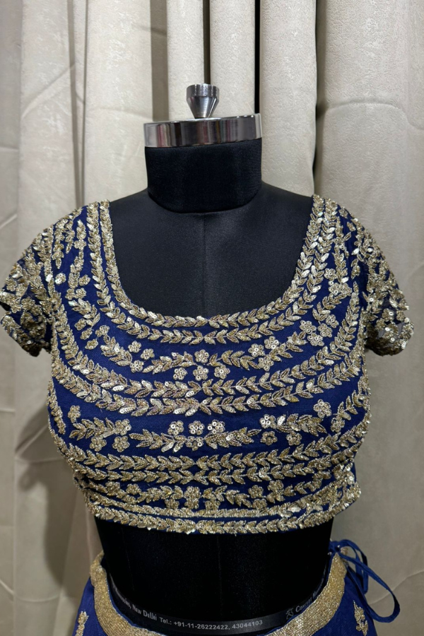 Malasa blue embroidered lehenga set