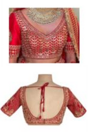 Sabyasachi red embroidered lehenga set