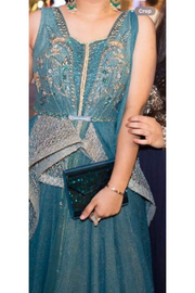 Sulakshana Monga teal embellished gown