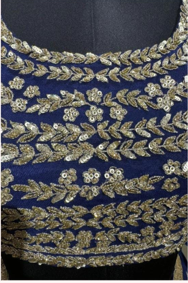 Blue Embroidered lehenga set