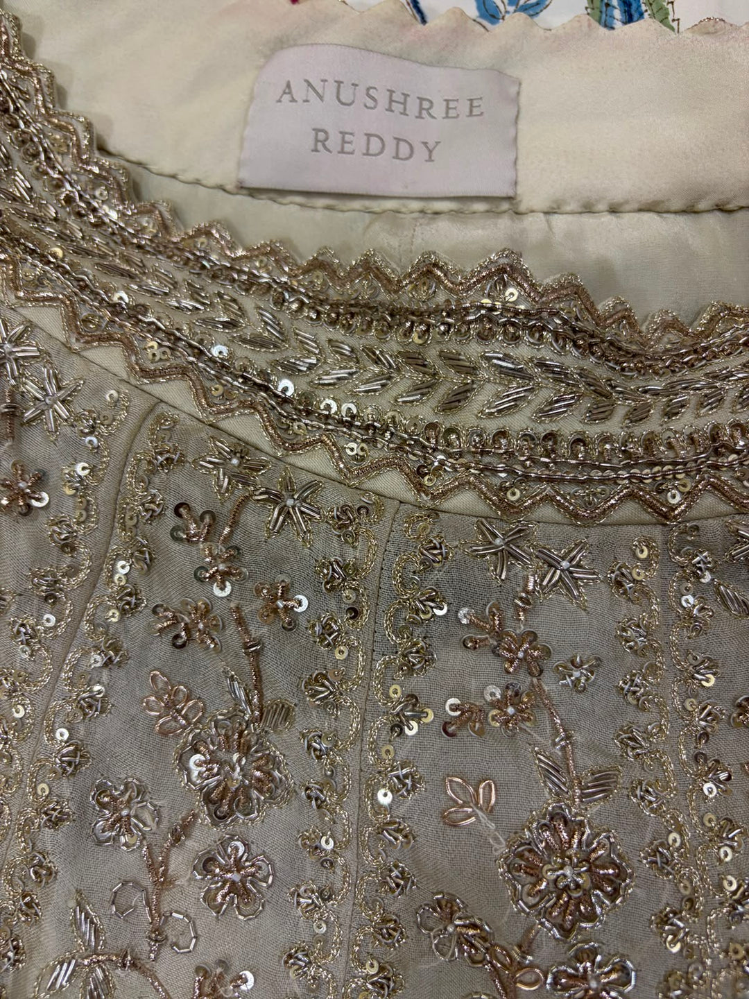 Anushree Reddy Ivory Embellished Bridal Lehenga Set
