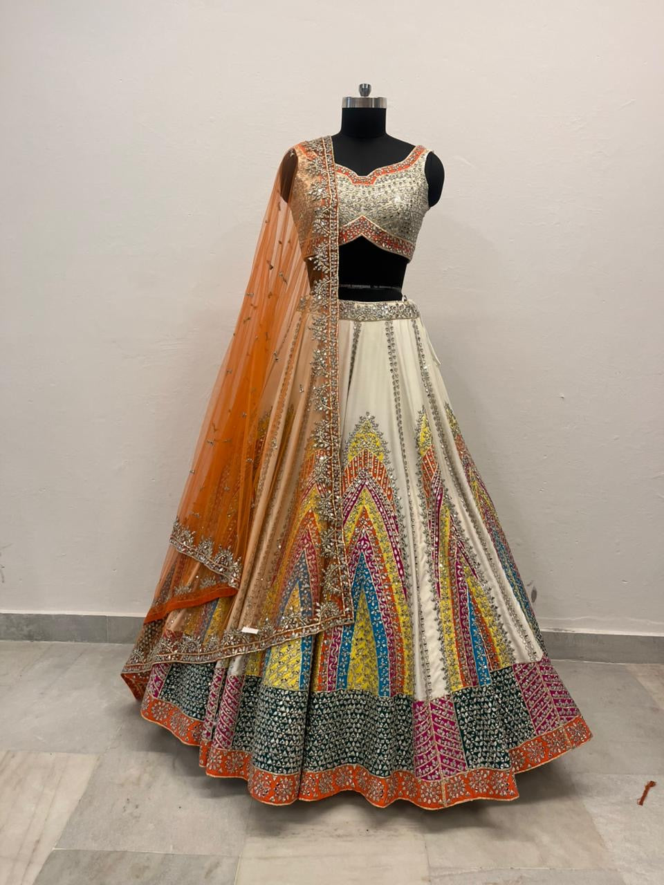 Angad Singh Multicolor Embroidered Lehenga Set