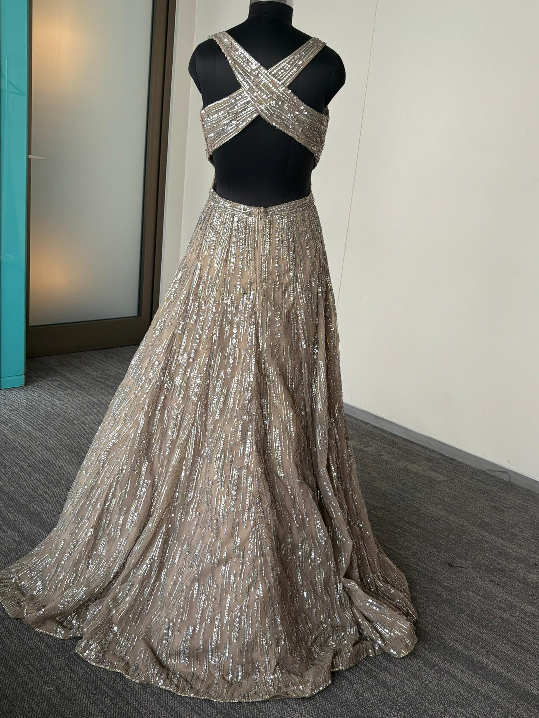 SEEMA GUJRAL LIGHT GOLDEN GOWN
