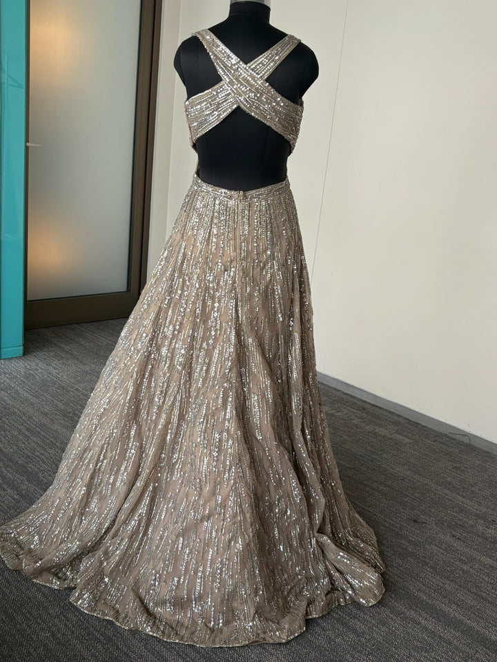 SEEMA GUJRAL LIGHT GOLDEN GOWN