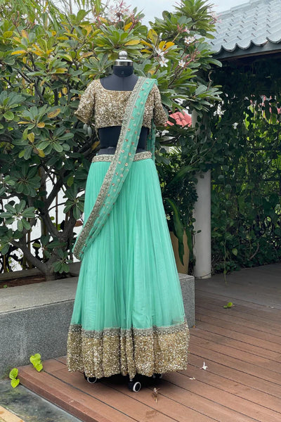 Sabyasachi Sea Green Lehenga set