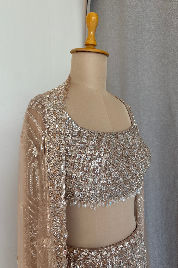 Sequin Fish-Cut Lehenga set