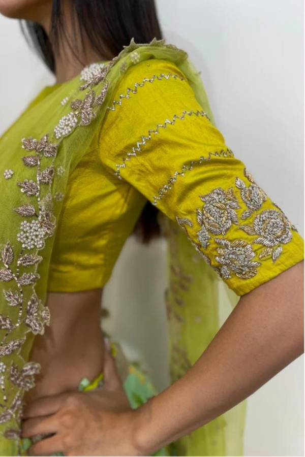 Mustard Floral lehenga set
