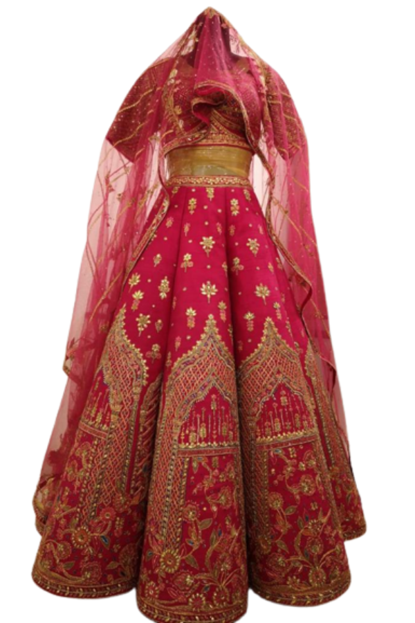 SULAKSHANA MONGA Red bridal kalidar lehenga set