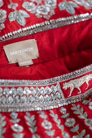 Sabyasachi red embroidered lehenga