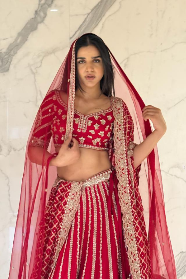 CRIMSON RED BRIDAL LEHENGA SET