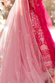 Kalki Rani Pink embroidered Lehenga