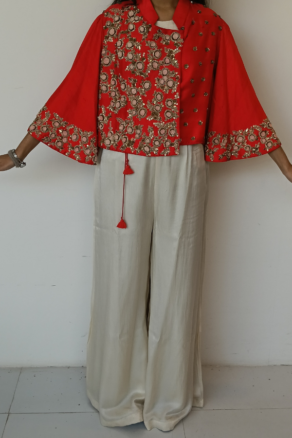 Ruby red jumpsuit set