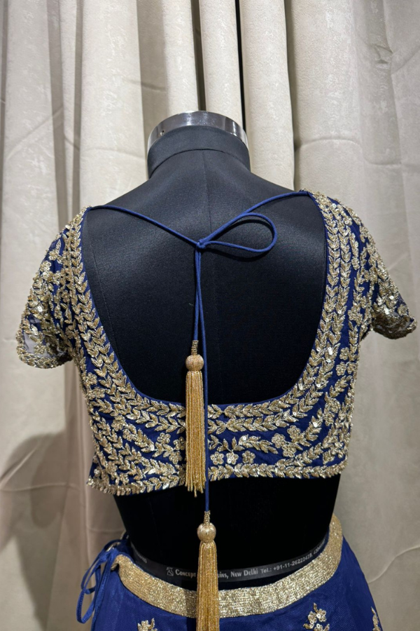 Malasa blue embroidered lehenga set