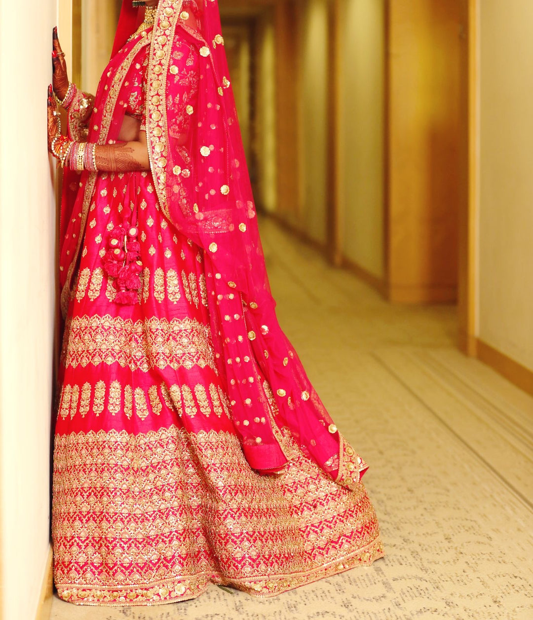 Sabyasachi Red Bridal Lehenga Set