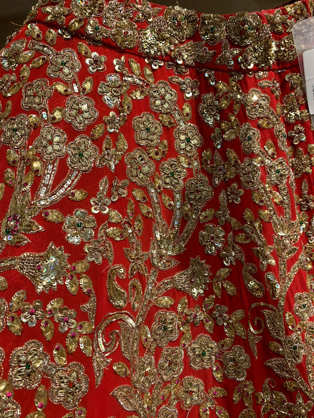 Rimple & Harpreet Red & Gold Embroidered Lehenga Set