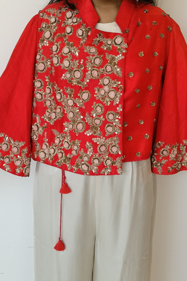 Ruby red jumpsuit set