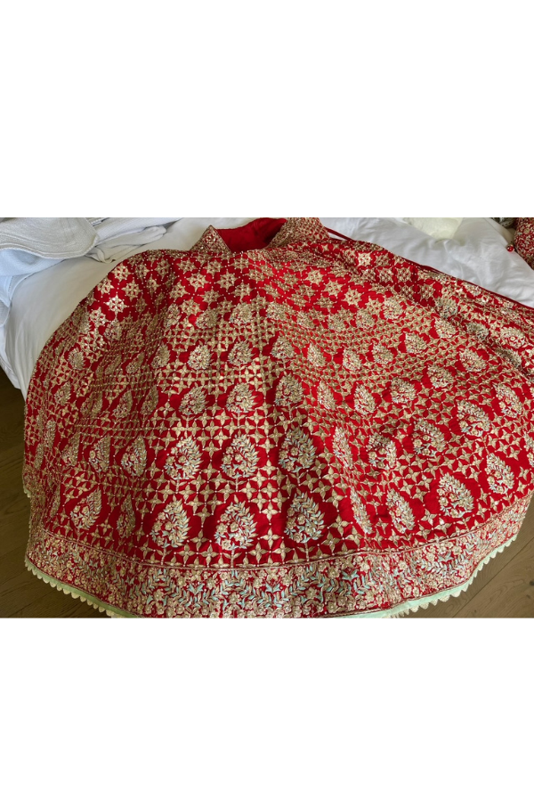 Anita Dongre Red embroidered lehenga set