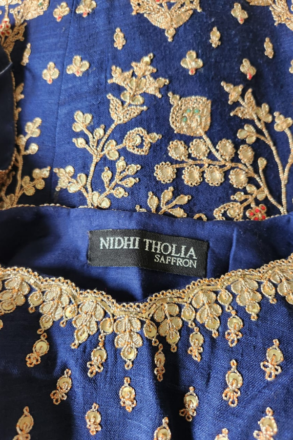 Nidhi Tholia blue embroidered lehenga