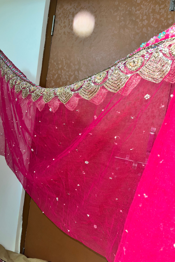 Kalki Rani Pink embroidered Lehenga