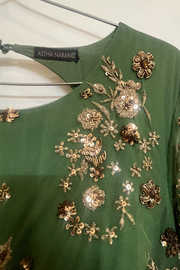 Astha Narang Green net anarkali set