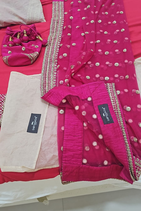 Sabyasachi Fuschia Pink bridal legenga