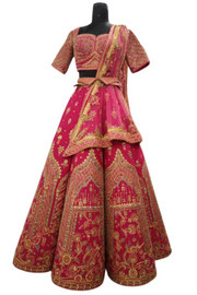 SULAKSHANA MONGA Red bridal kalidar lehenga set