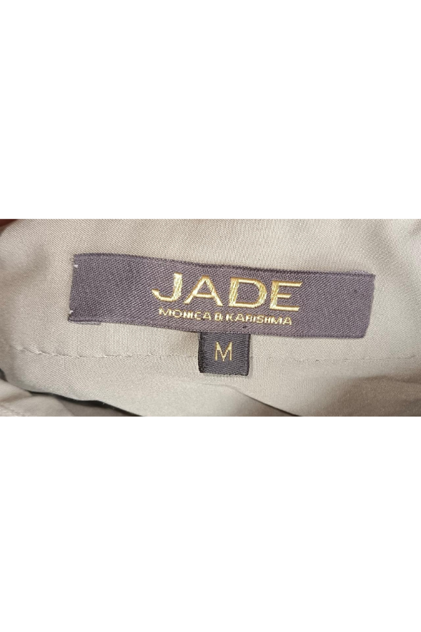Jade By MionChampagne ivory embellished gown