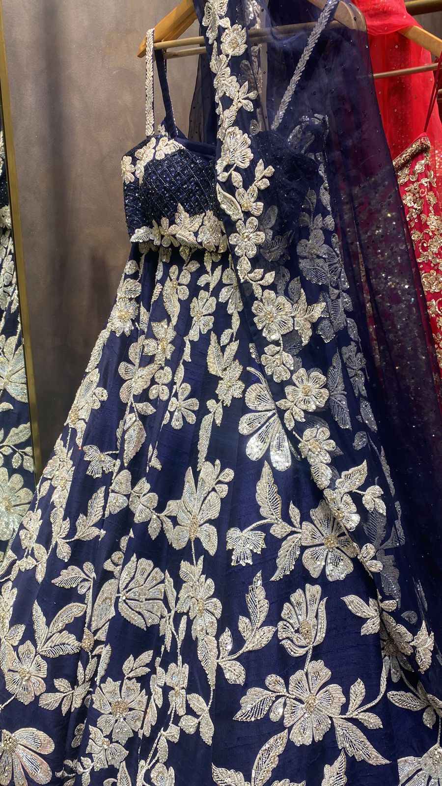 Seema Gujral Floral Embroidered Lehenga Set