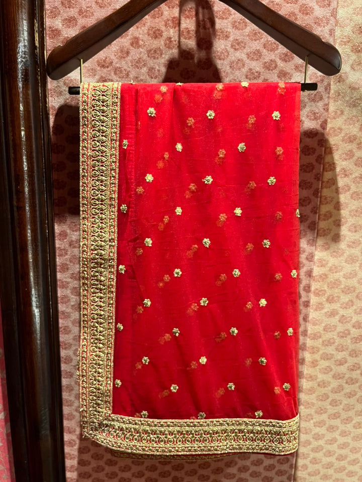 Sabyasachi Red Bridal Lehenga Set