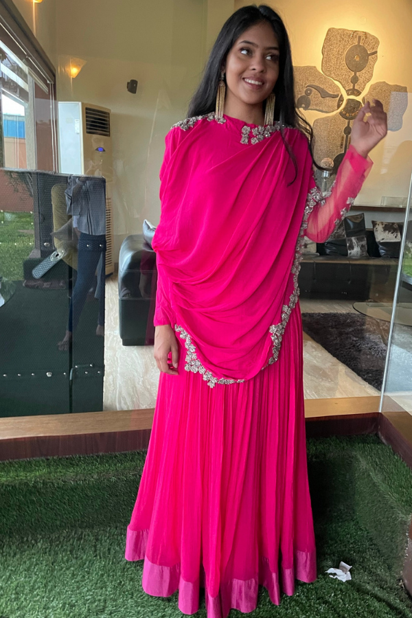 Ridhi Mehra Hot pink anarkali