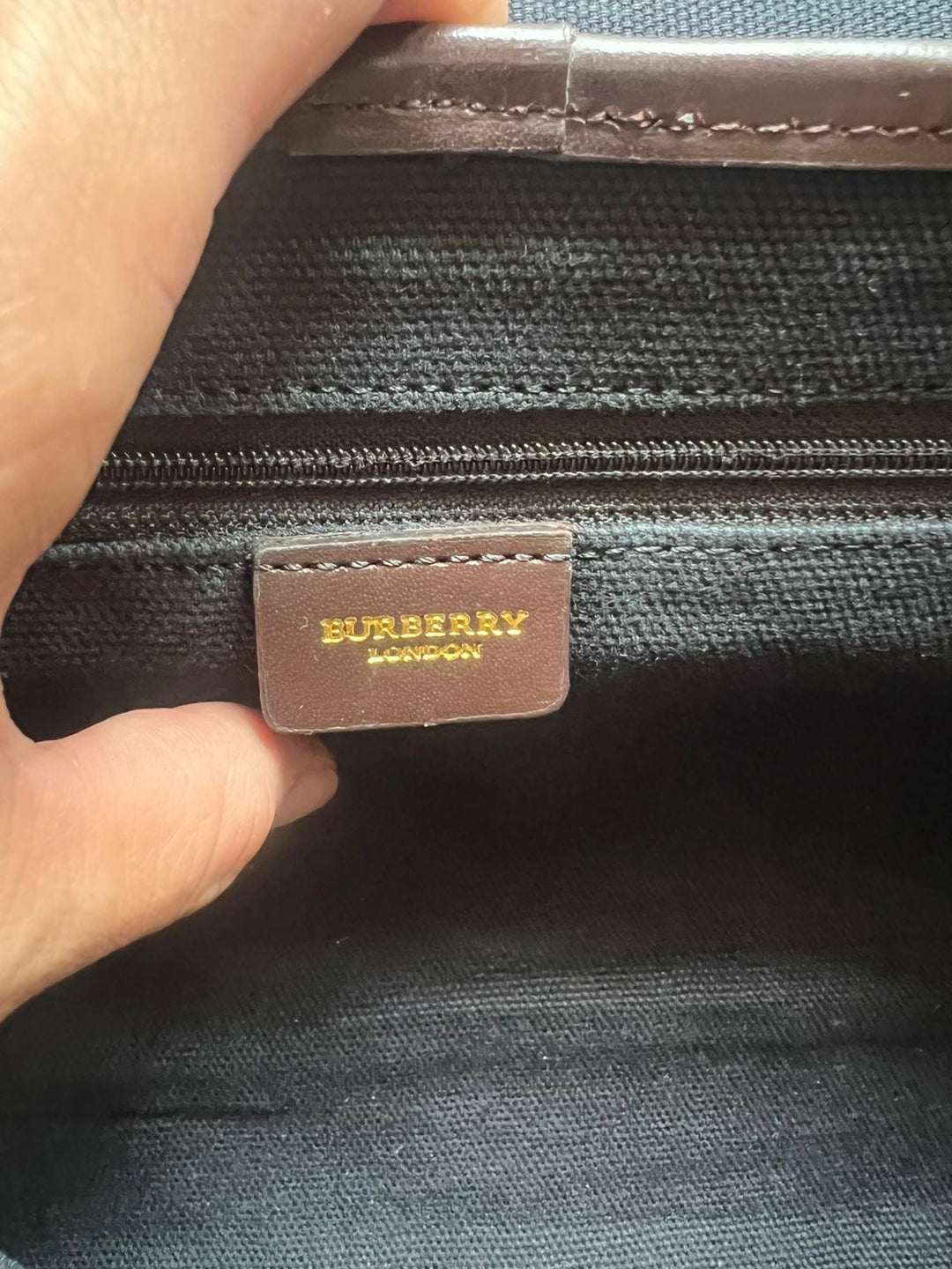 Burberry Haymarket Buckle Flap Shoulder Bag