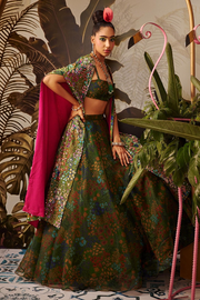 Payal Zinal Embroidered Cape And Skirt Set